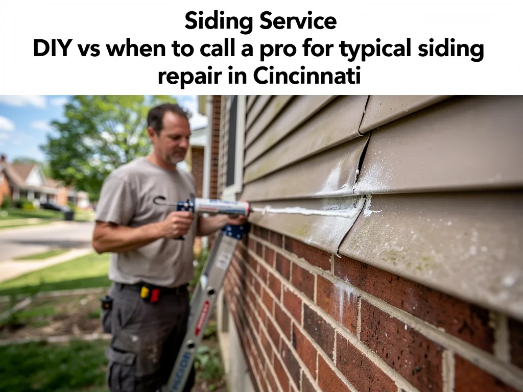 DIY vs when to call a pro for typical siding repair in Cincinnati
